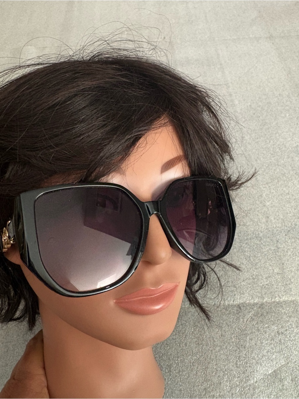 Versace Purple Black Oversized Gradient Lens Women's Sunglasses